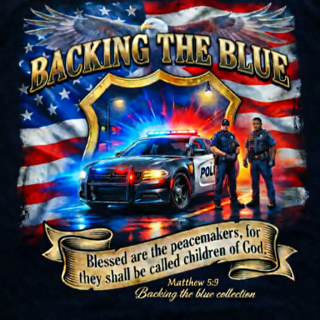 Backing The Blue Shirt Front