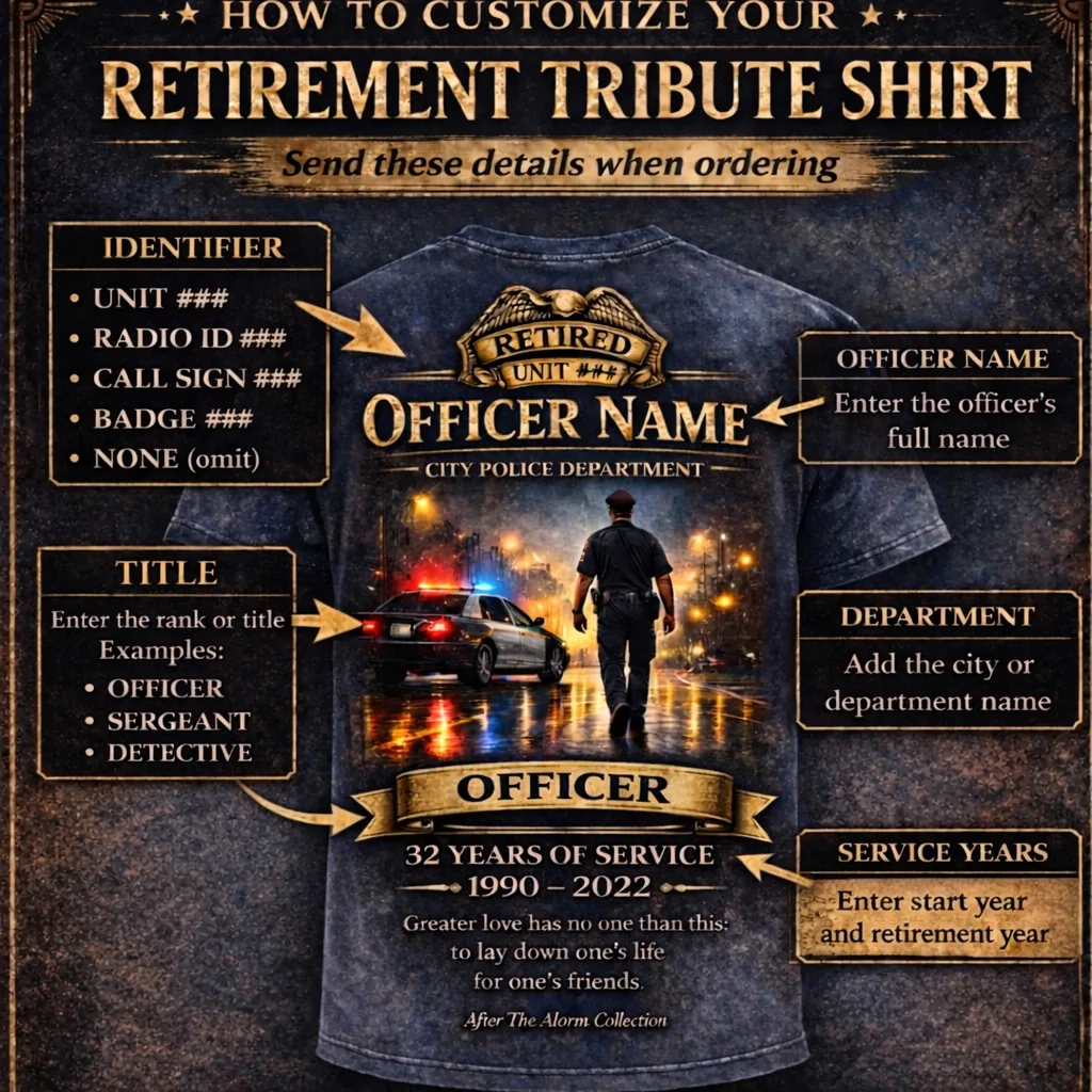 Police Officer Shirt Customization Details